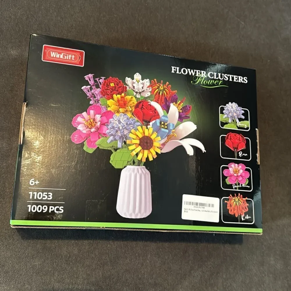 Flower Cluster Bouquet Building Blocks Set 1009 Pieces NEW
